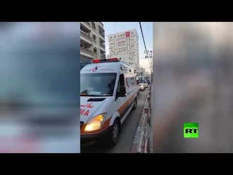 سيارات الإسعاف تجوب شوارع قطاع غزة بسبب كورونا